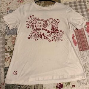 Rodeo Quincy White and Red Graphic Calf Roper T-Shirt